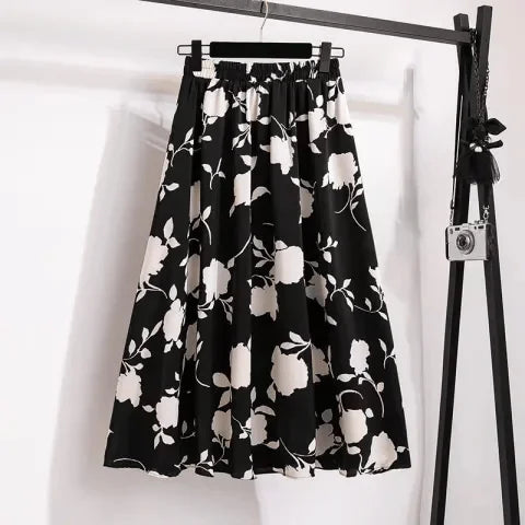 High Waist A-Line Skirt