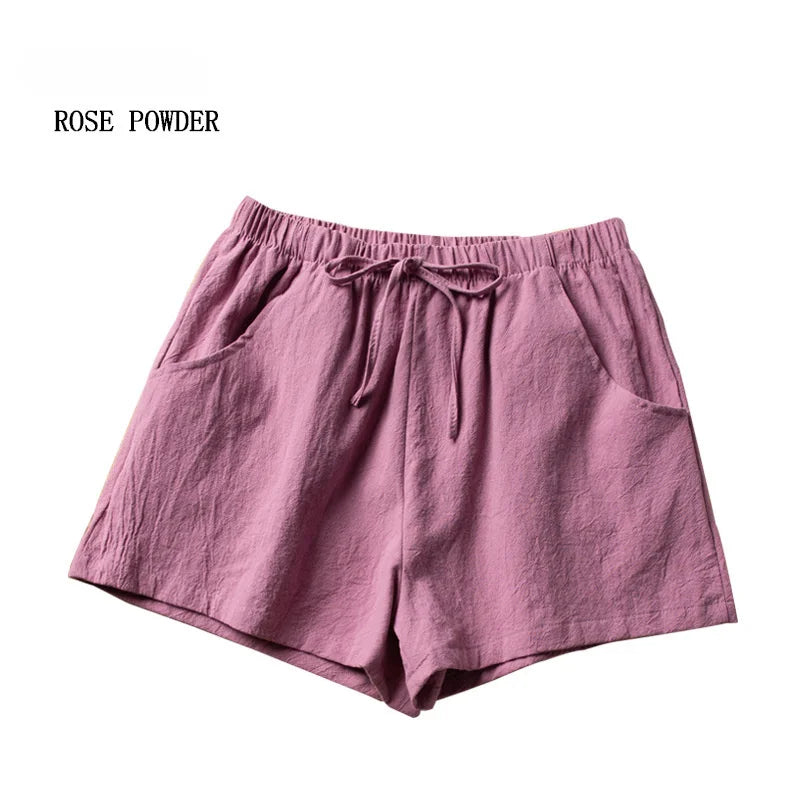 Casual Linen Shorts Women