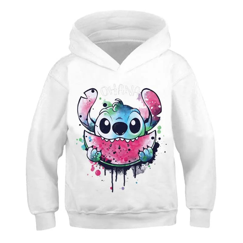 Kids Stitch Hoodies Girls Sweatshirt