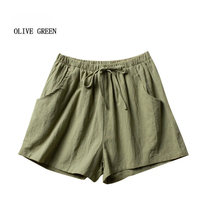 Casual Linen Shorts Women