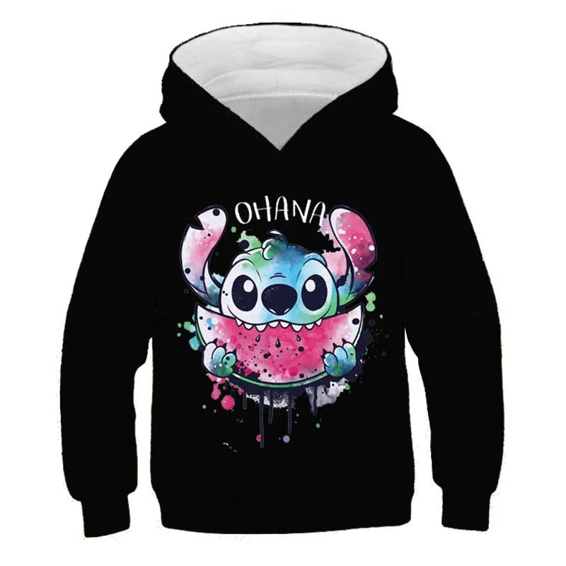 Kids Stitch Hoodies Girls Sweatshirt