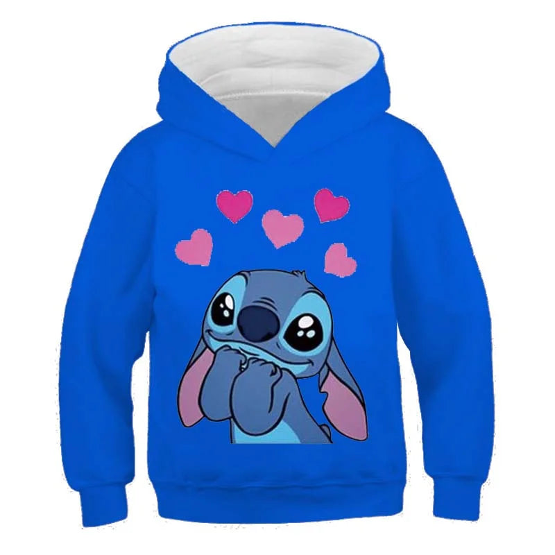 Kids Stitch Hoodies Girls Sweatshirt