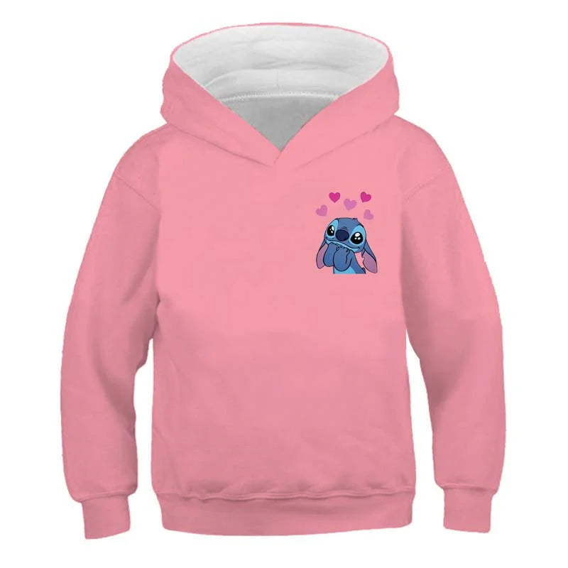Kids Stitch Hoodies Girls Sweatshirt