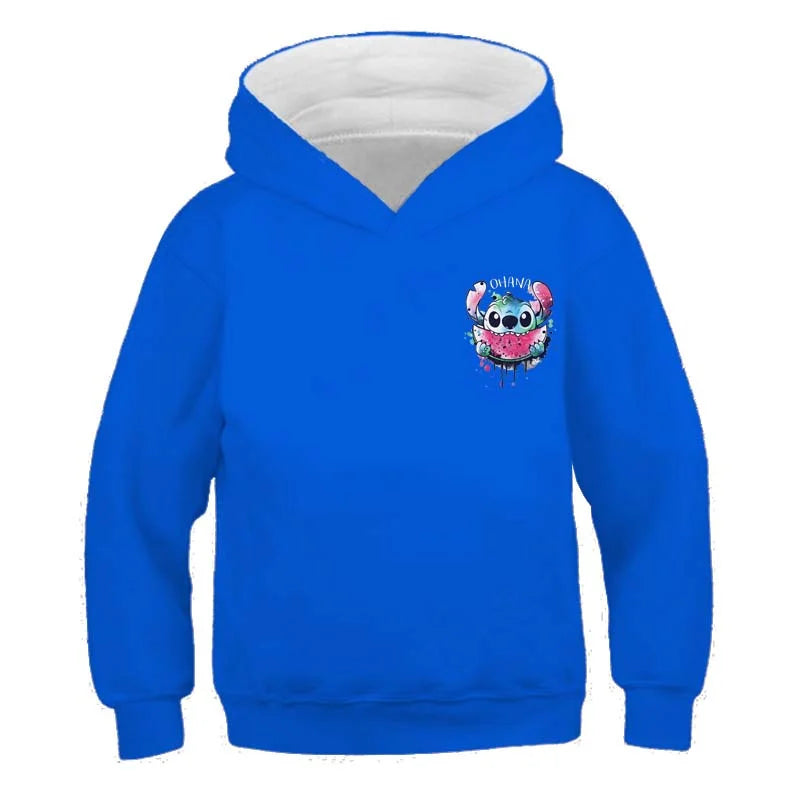 Kids Stitch Hoodies Girls Sweatshirt