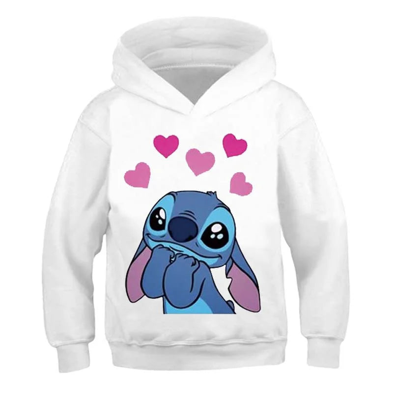 Kids Stitch Hoodies Girls Sweatshirt
