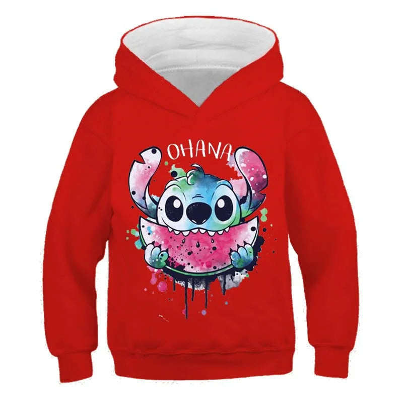 Kids Stitch Hoodies Girls Sweatshirt