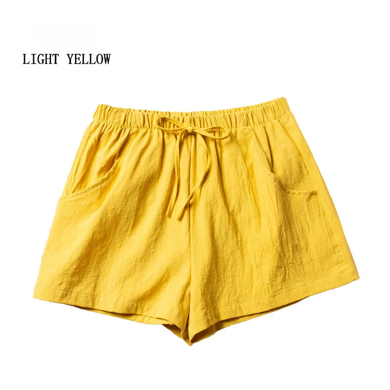 Casual Linen Shorts Women