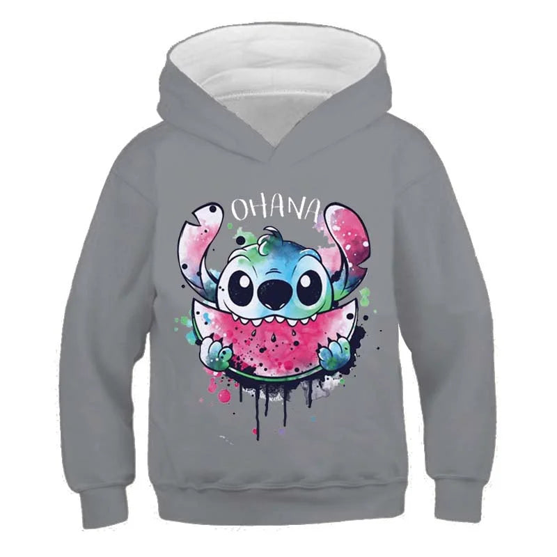Kids Stitch Hoodies Girls Sweatshirt