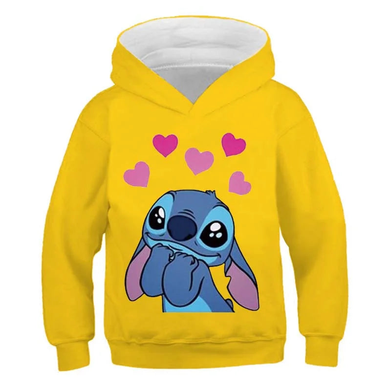 Kids Stitch Hoodies Girls Sweatshirt