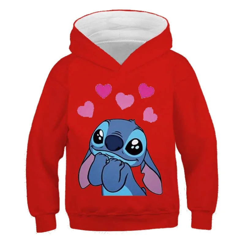Kids Stitch Hoodies Girls Sweatshirt
