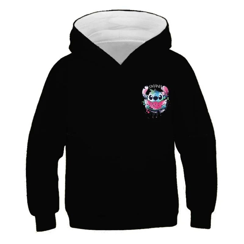 Kids Stitch Hoodies Girls Sweatshirt