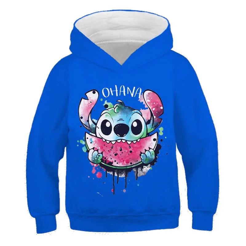 Kids Stitch Hoodies Girls Sweatshirt