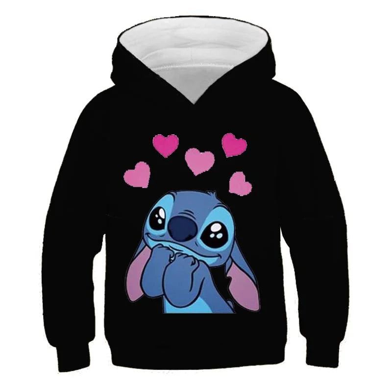 Kids Stitch Hoodies Girls Sweatshirt