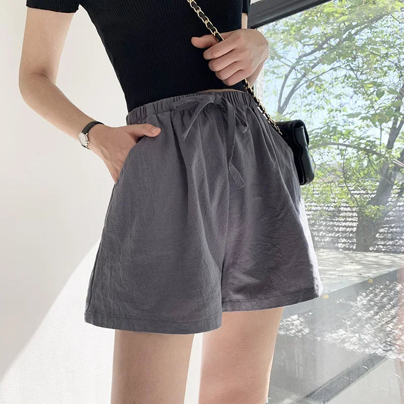 Casual Linen Shorts Women