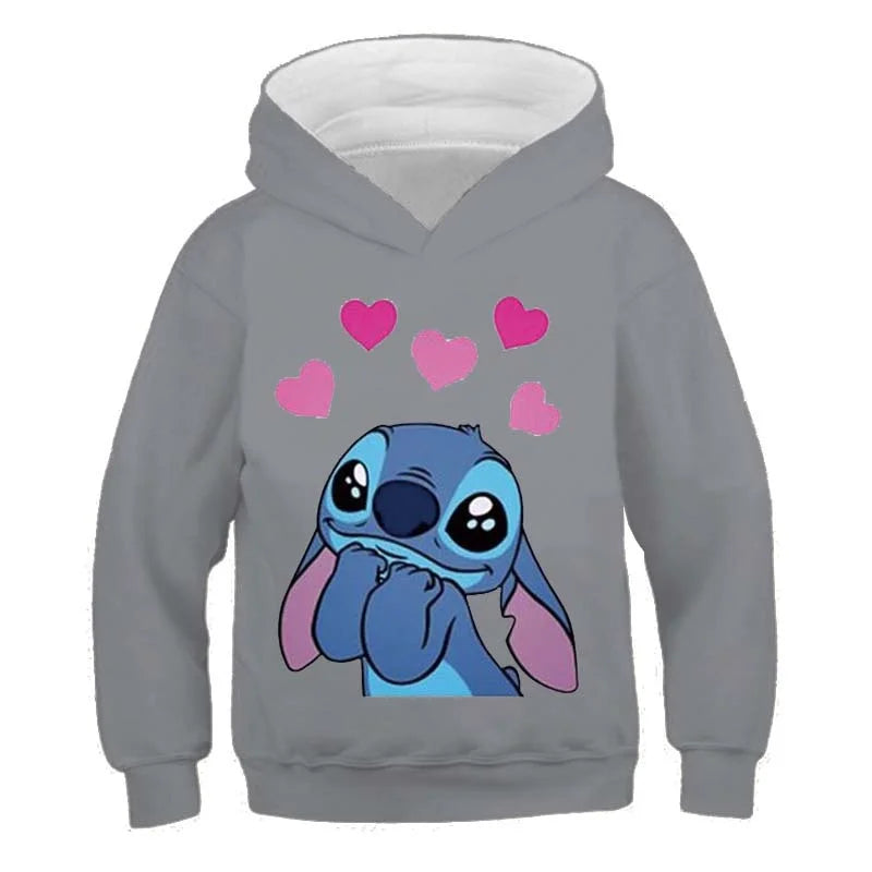 Kids Stitch Hoodies Girls Sweatshirt