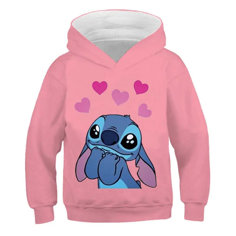 Kids Stitch Hoodies Girls Sweatshirt