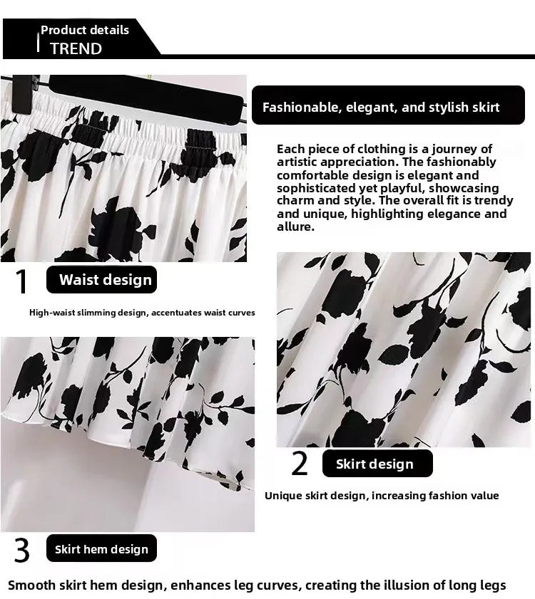 High Waist A-Line Skirt