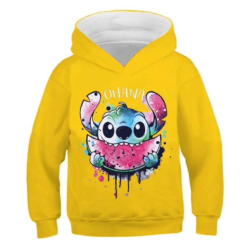 Kids Stitch Hoodies Girls Sweatshirt